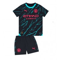 Manchester City Fußballbekleidung 3rd trikot Kinder 2023-24 Kurzarm (+ kurze hosen)